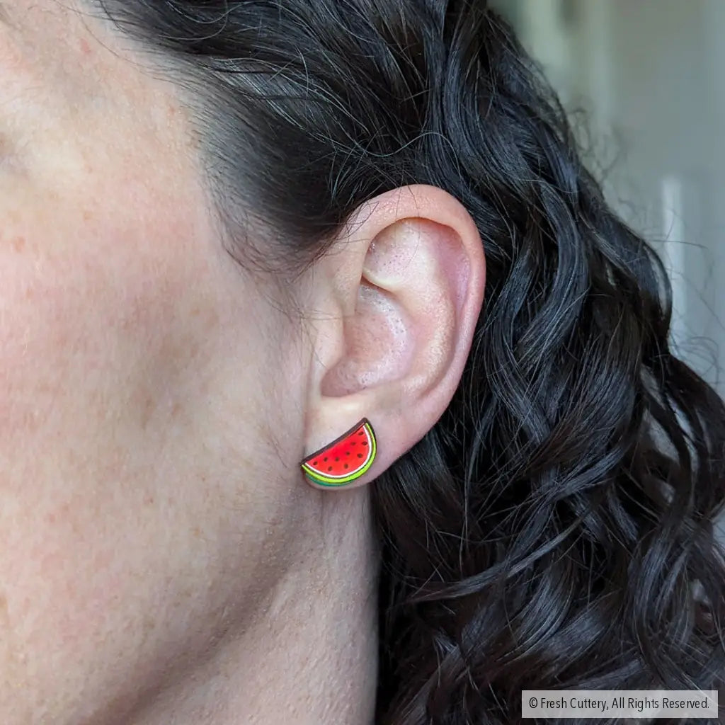 Watermelon Half Slice Studs