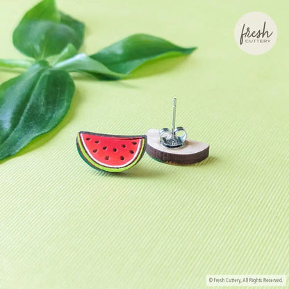 Watermelon Half Slice Studs