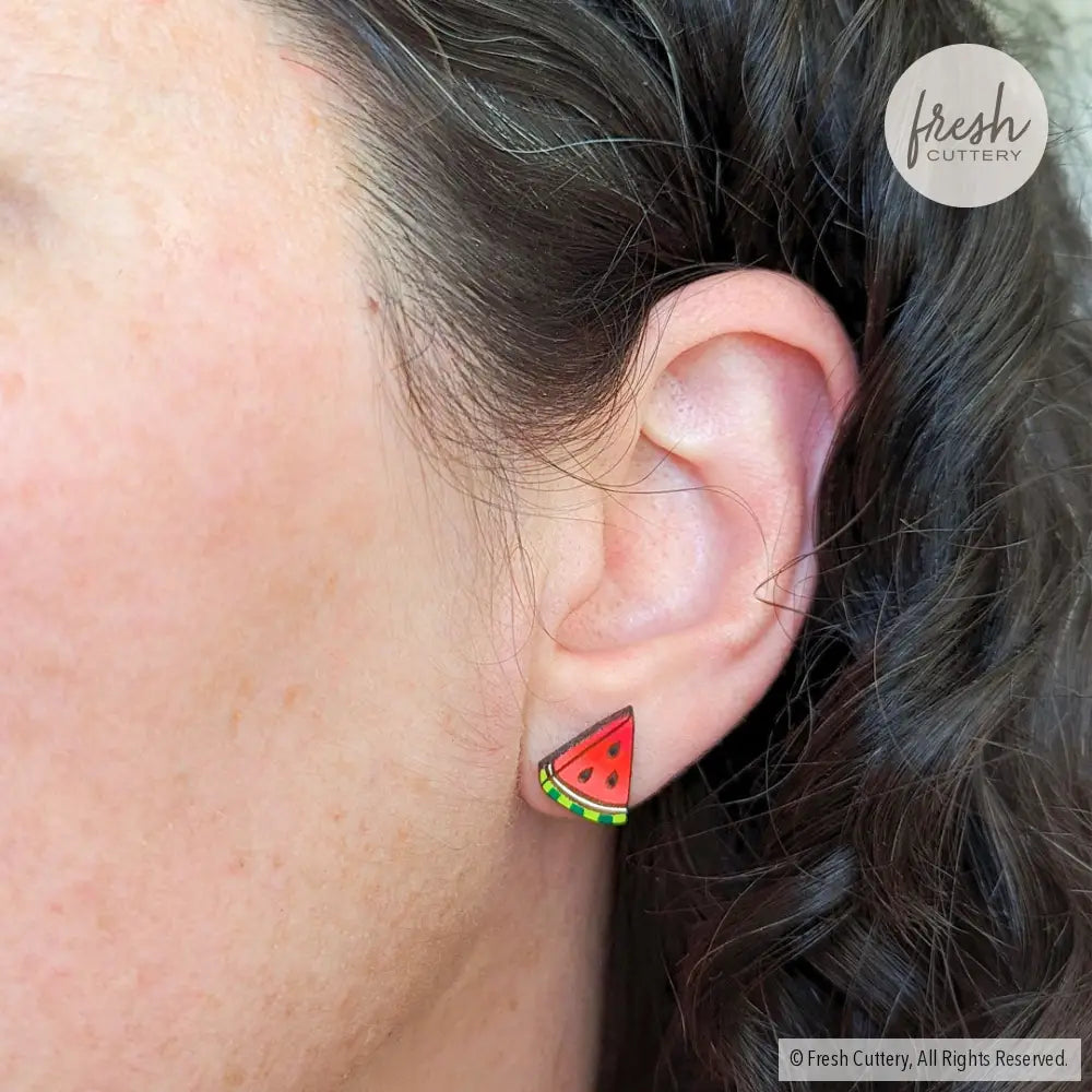 Watermelon Slice Studs