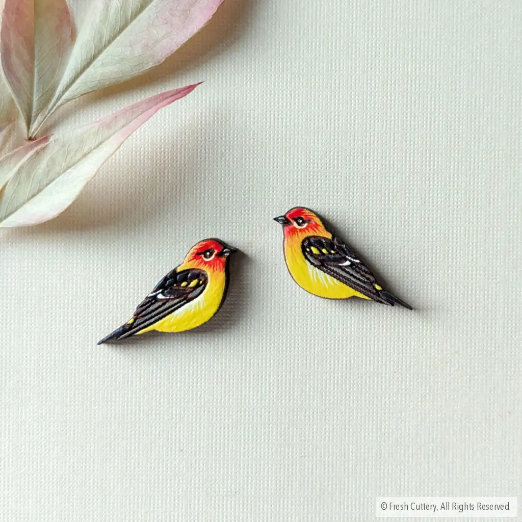 Western Tanager Studs