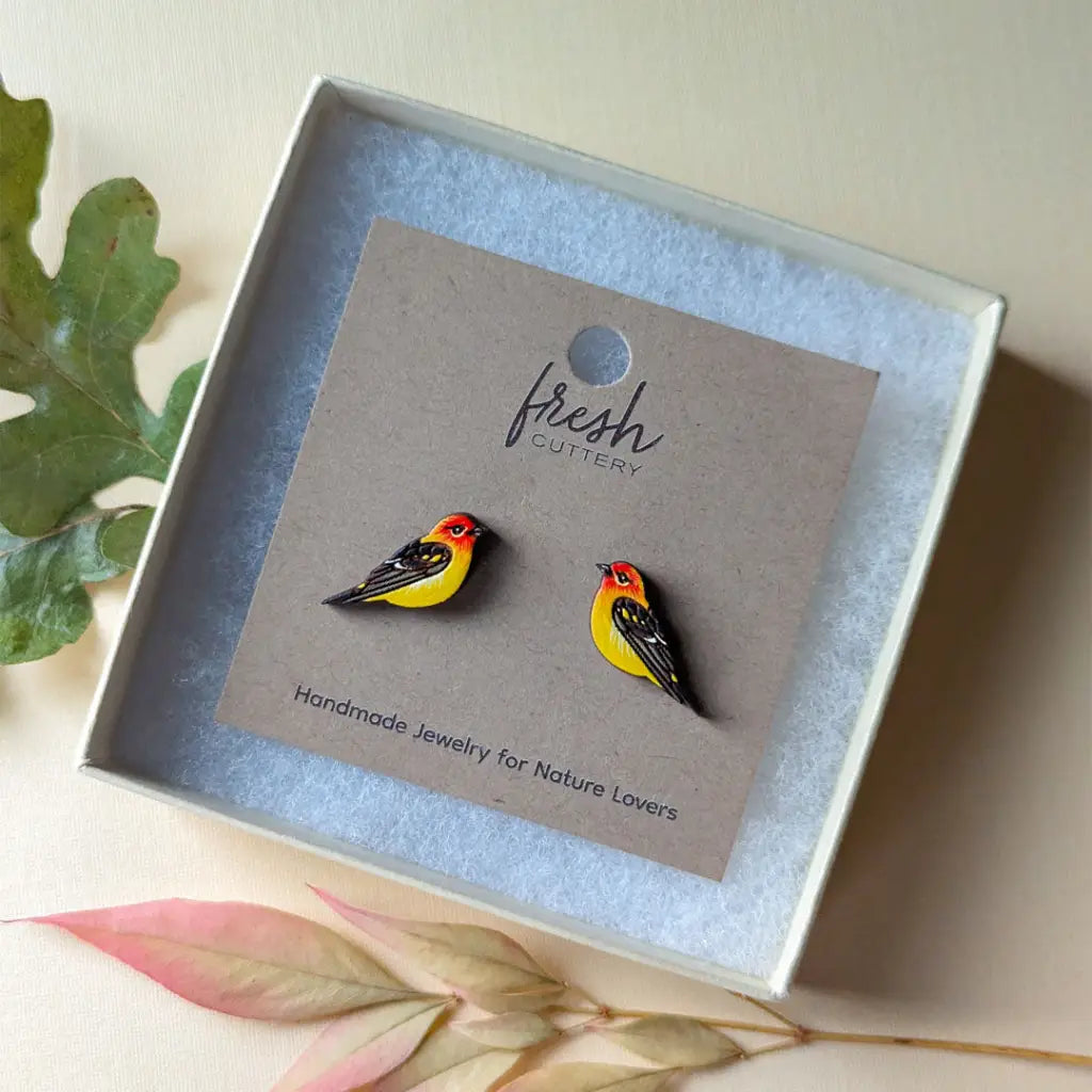 Western Tanager Studs