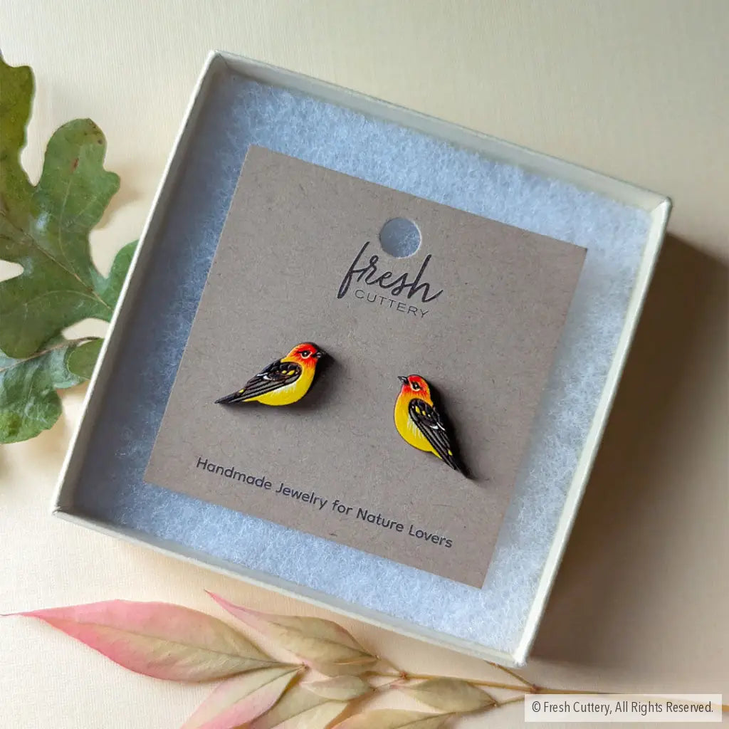 Western Tanager Studs