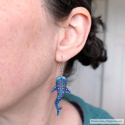 Whale Shark Earrings Dangle and Drop Earrings