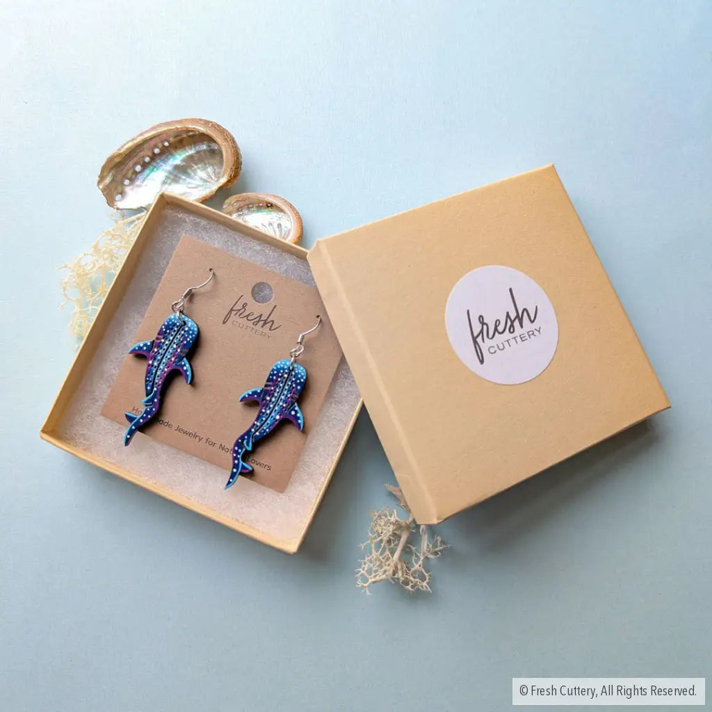 Whale Shark Earrings Dangle and Drop Earrings