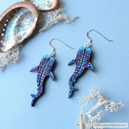 Whale Shark Earrings Dangle and Drop Earrings