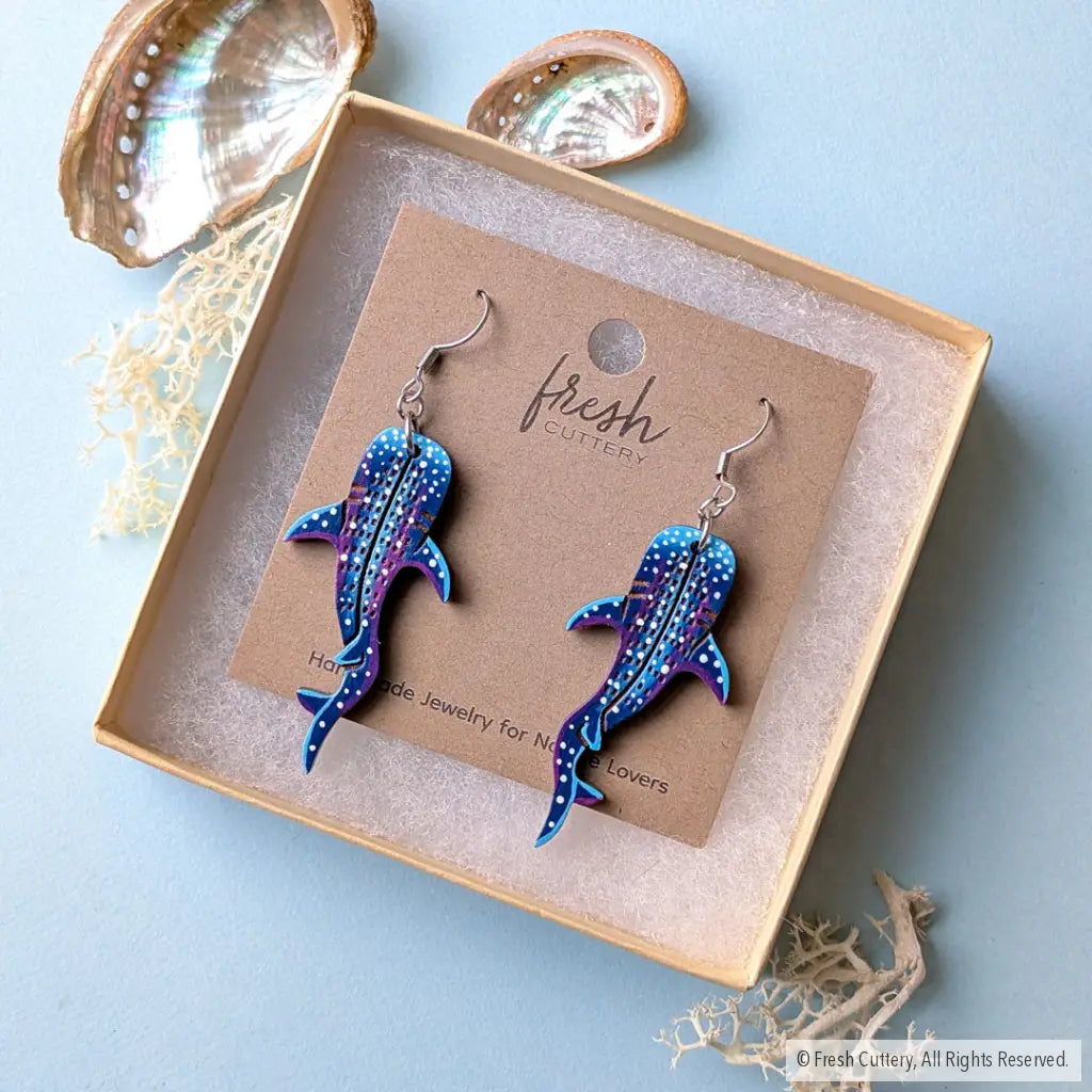 Whale Shark Earrings Dangle and Drop Earrings