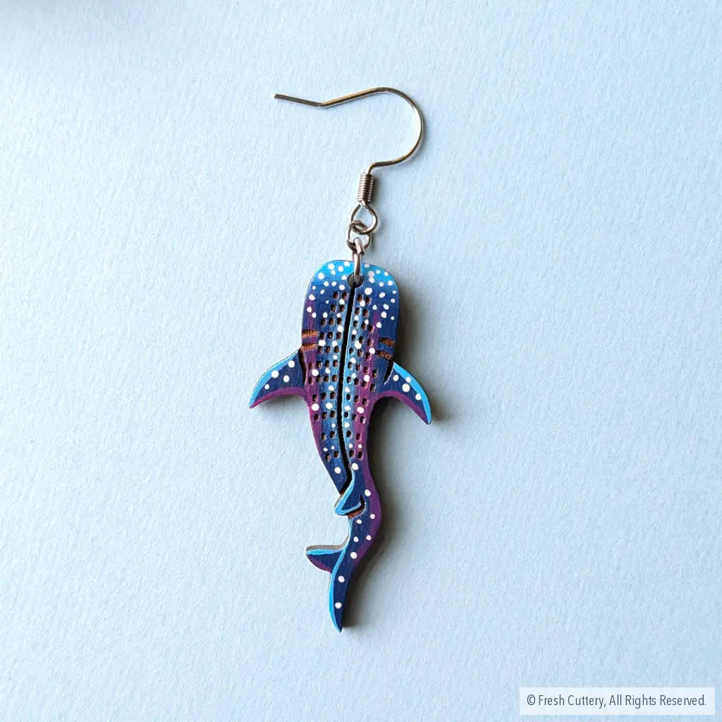 Whale Shark Earrings Dangle and Drop Earrings