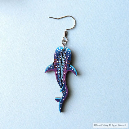 Whale Shark Earrings Dangle and Drop Earrings
