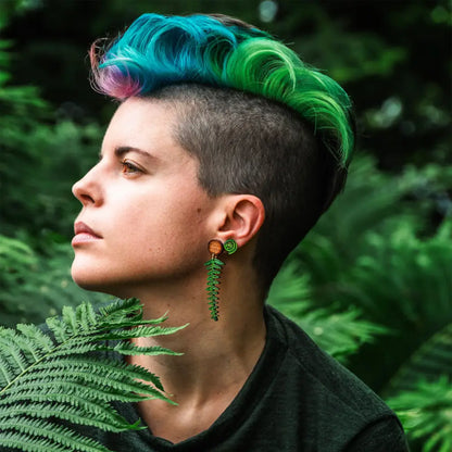 Woodland Fern Earrings Dangle And Drop