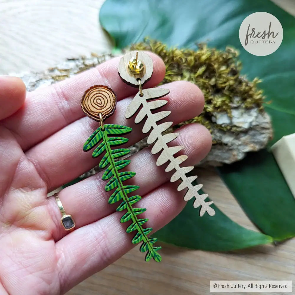 Woodland Fern Earrings Dangle And Drop