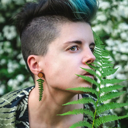 Woodland Fern Earrings Dangle And Drop