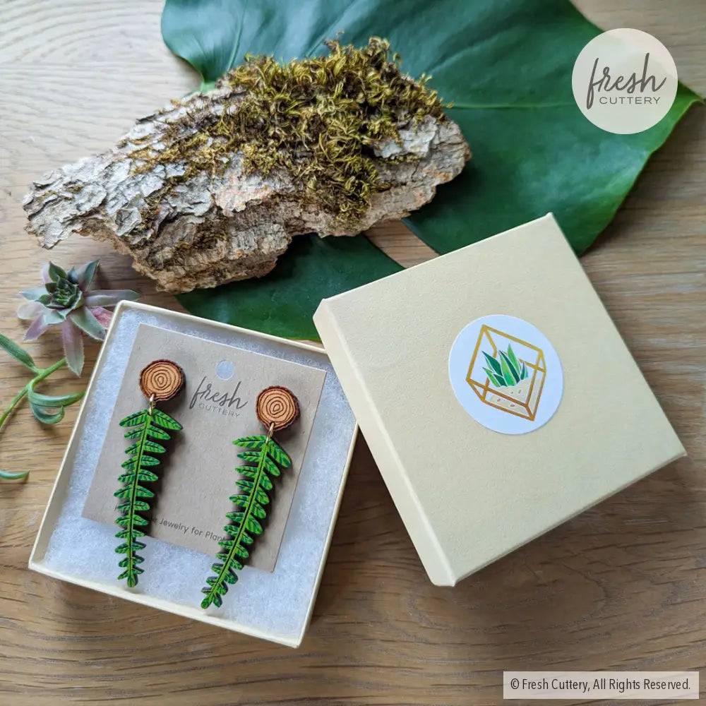 Woodland Fern Earrings Dangle And Drop